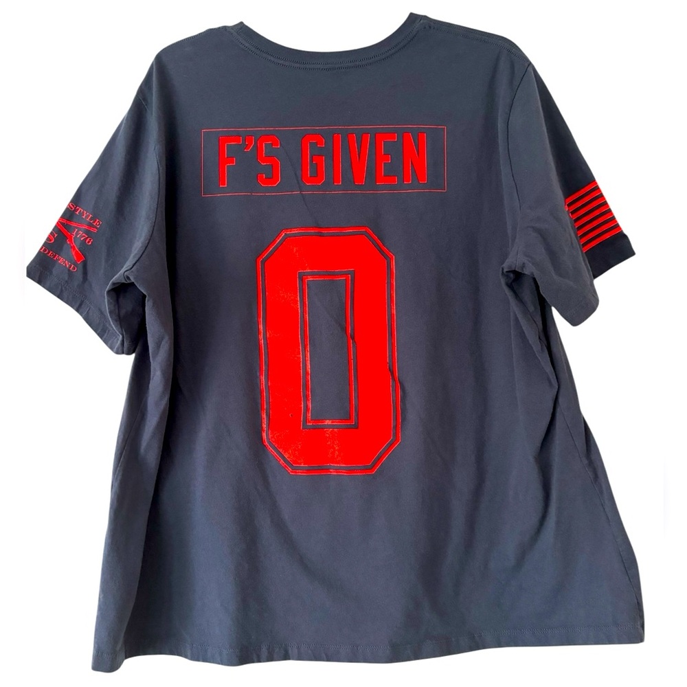 Grunt Style Zero F'S Given T-Shirt Patriotic Tee Shirt - Picture 3 of 7